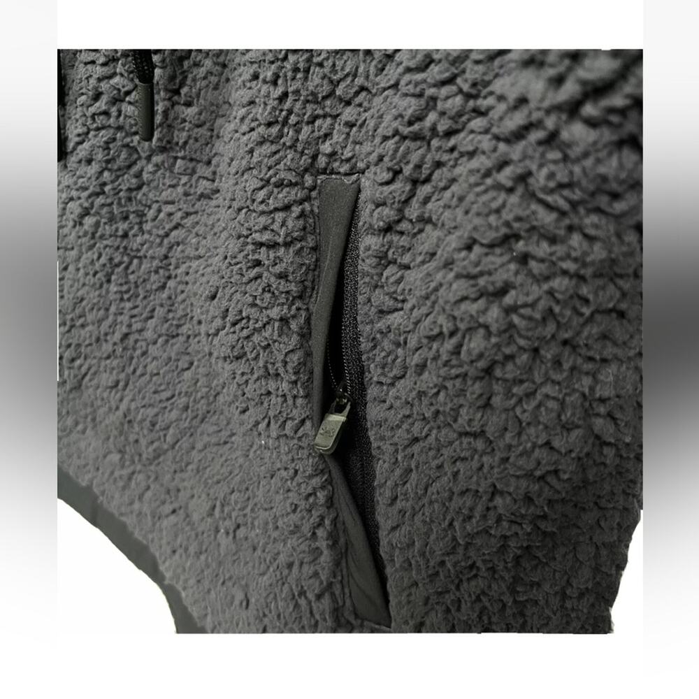 Under Armour Women's UA Sherpa Fleece Pullover Dark Gray Hooded Jacket - Picture 5 of 8